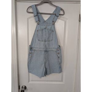 Old Navy Denim Shortalls Overalls women's small light‎ wash